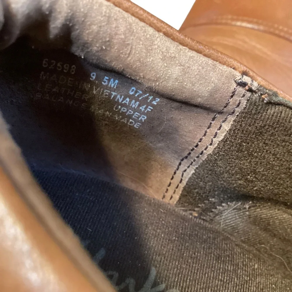 Clarks Bendables Sapphire Athena Womens 9.5M Tan Leather Block‎ Heel Booties EUC - Picture 9 of 9